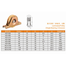 Hot Laminated Pulley Single Bearing with U Groove